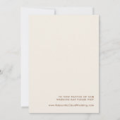 シンプル砂漠の自然の白い駆け落ち宣言 招待状 (裏面)