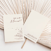 シンプル砂漠の自然の白い駆け落ち宣言 招待状