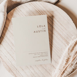 シンプル砂漠の自然の白すべて1つの招待状 招待状