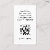 シンプル砂漠サウェストQRコード 名刺 (裏面)