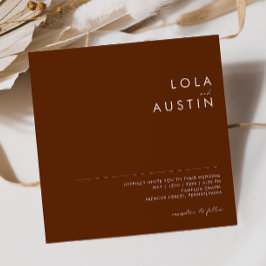 シンプル砂漠 |ダークシナモンスクエア招待状 招待状