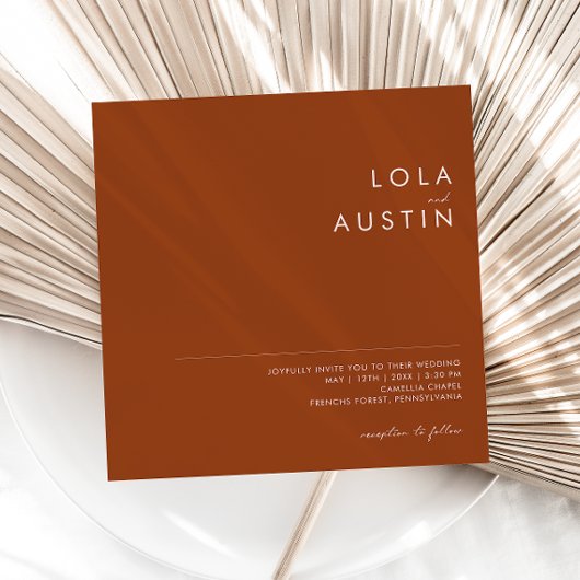 シンプル砂漠 |テラコッタスクエア招待状 招待状