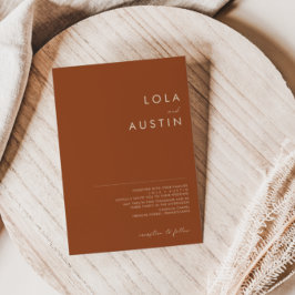 シンプル砂漠 |テラコッタ結婚式招待状 招待状