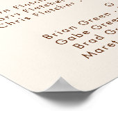 シンプル砂漠 |ナチュラルホワイトアルファベットの座席 ポスター (角)