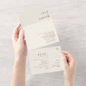 シンプル砂漠 |ナチュラルホワイトシールと送信 オールインワン招待状 (貼ってはがせる)