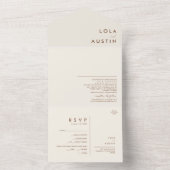 シンプル砂漠 |ナチュラルホワイトシールと送信 オールインワン招待状 (内側)
