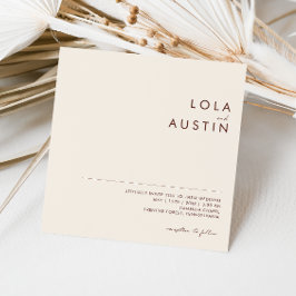 シンプル砂漠 |ナチュラルホワイトスクエア招待状 招待状