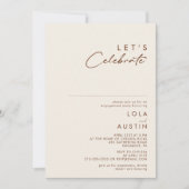 シンプル砂漠 |ナチュラルホワイトレッツ祝ー 招待状 (正面)