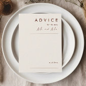シンプル砂漠 |ナチュラルホワイト結婚のアドバイスカード アドバイスカード