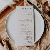 シンプル砂漠 |ナチュラルホワイト結婚のディナーメニュー メニュー