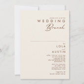 シンプル砂漠 |ナチュラルホワイト結婚のブランチ 招待状 (正面)