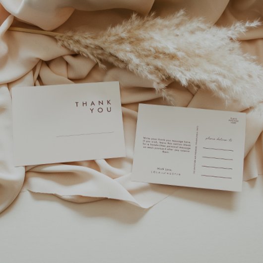 シンプル砂漠 |ナチュラル結婚の感謝はがき ポストカード