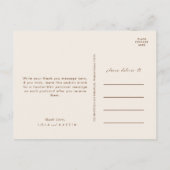 シンプル砂漠 |ナチュラル結婚の感謝はがき ポストカード (裏面)