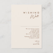 シンプル砂漠 |自然結婚白の願い事 エンクロージャーカード (正面)