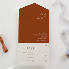 シンプル砂漠 | Terracottaシールと送信 オールインワン招待状