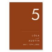 シンプル砂漠 | Terracottaテーブル番号 テーブルナンバー (正面)