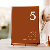 シンプル砂漠 | Terracottaテーブル番号 テーブルナンバー