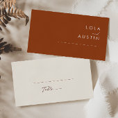 シンプル砂漠 | Terracotta Flat結婚の座席表 プレイスカード