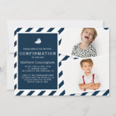 シンプル確認|少年 招待状 (裏面)