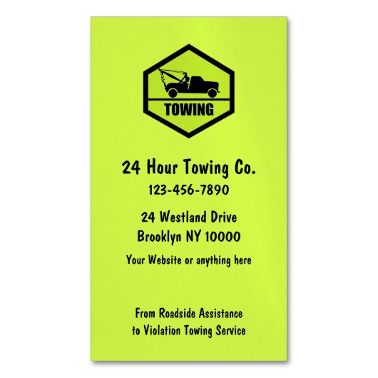 シンプル磁気車の名刺の牽引 マグネット名刺 (正面縦)