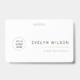 シンプル社モダン員ロゴ名ID バッジ