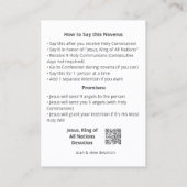 シンプル祈りの言葉カード 名刺 (裏面)