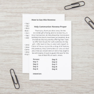 シンプル祈りの言葉カード 名刺