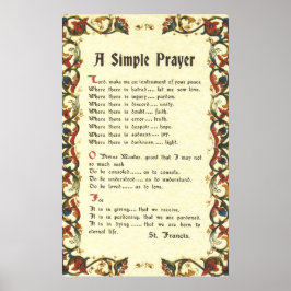 シンプル祈りの言葉=聖フランシス=教皇フランシス=フィレンツェ ポスター