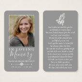 シンプル祈カスタム写真の手記念カード (正面&裏面)