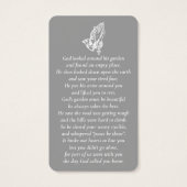 シンプル祈カスタム写真の手記念カード (裏面)