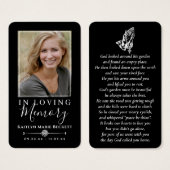 シンプル祈カスタム写真の手記念カード (正面&裏面)