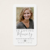 シンプル祈カスタム写真の手記念カード (正面)