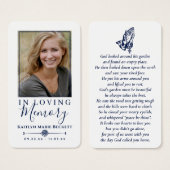 シンプル祈カスタム写真の手記念カード (正面&裏面)