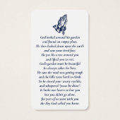 シンプル祈カスタム写真の手記念カード (裏面)