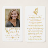 シンプル祈カスタム写真の手記念カード (正面&裏面)