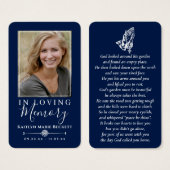 シンプル祈カスタム写真の手記念カード (正面&裏面)