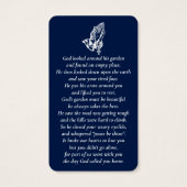 シンプル祈カスタム写真の手記念カード (裏面)