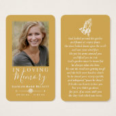 シンプル祈カスタム写真の手記念カード (正面&裏面)