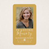 シンプル祈カスタム写真の手記念カード (正面)