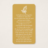 シンプル祈カスタム写真の手記念カード (裏面)