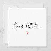 シンプル祖父母の妊娠告知カード 案内状 (正面)