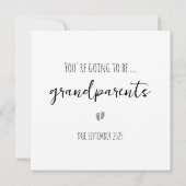 シンプル祖父母の妊娠告知カード 案内状 (裏面)