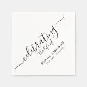 シンプル祝の命エレガント台葬儀 スタンダードカクテルナプキン (正面)