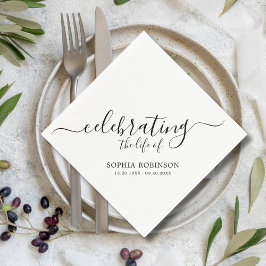 シンプル祝の命エレガント台葬儀 スタンダードカクテルナプキン