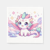 シンプル神話竜の赤ちゃんシャワー スタンダードカクテルナプキン (正面)