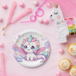 シンプル神話竜の赤ちゃんシャワー ペーパープレート