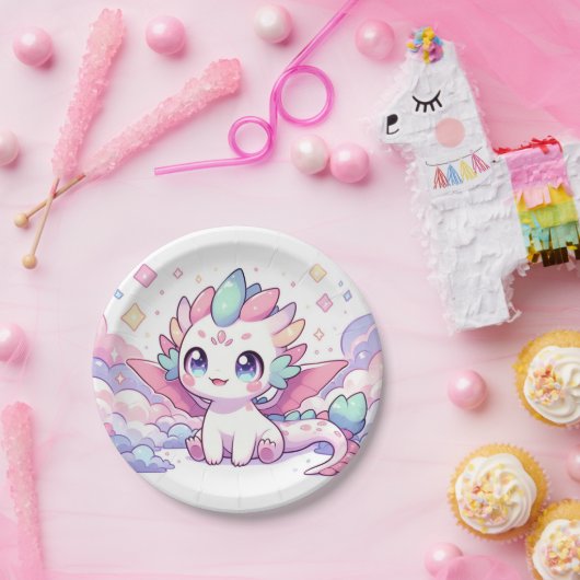 シンプル神話竜の赤ちゃんシャワー ペーパープレート (パーティー)