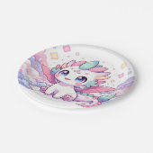 シンプル神話竜の赤ちゃんシャワー ペーパープレート (アングル)