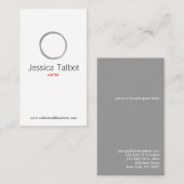 シンプル禅サークルグレー/白 名刺 (正面/裏面)