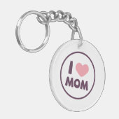 シンプル私は母の日のキーチェーンが大好き キーホルダー (正面左)